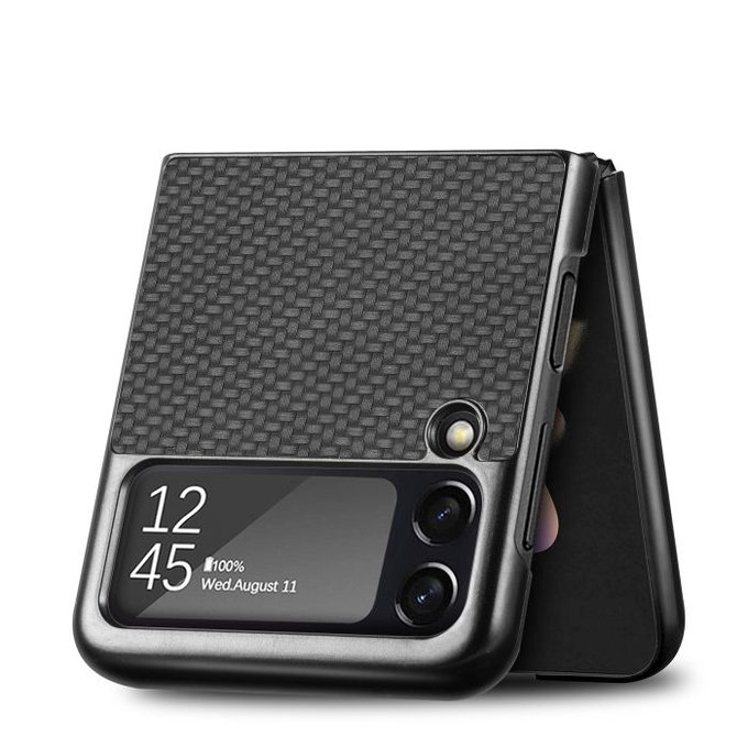 FixPremium - Pouzdro Carbon pro Samsung Galaxy Z Flip 2, černá
