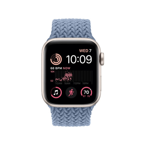 FixPremium - Řemínek Solo Loop pro Apple Watch (42, 44, 45 a 49mm), light blue