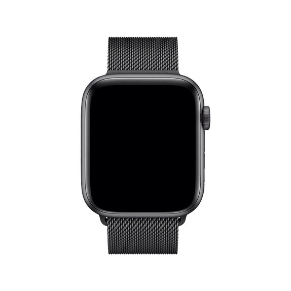 FixPremium - Řemínek Milanese Loop pro Apple Watch (42, 44, 45 a 49mm), černá
