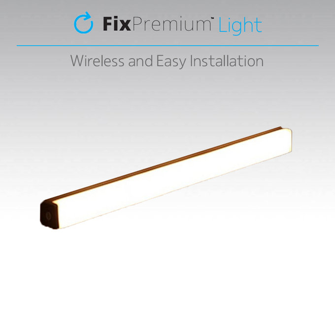 FixPremium - LED Noční Světlo s Pohybovým Senzorem (teplá žlutá), (0.3m), bílá