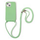 FixPremium - Silikonové Pouzdro so Šňúrkou pro iPhone 14 Plus, zelená