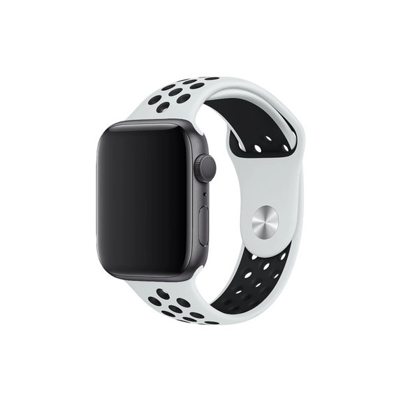 FixPremium - Silikonový Sportovní Řemínek pro Apple Watch (38, 40 a 41mm), bílá