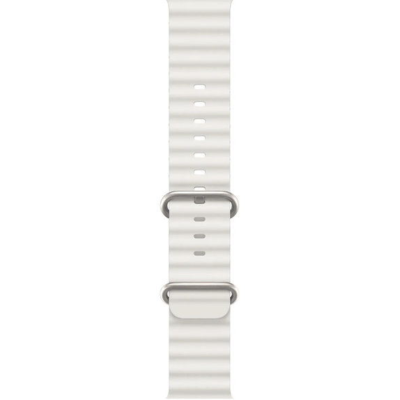FixPremium - Řemínek Ocean Loop pro Apple Watch (42, 44, 45 a 49mm), bílá