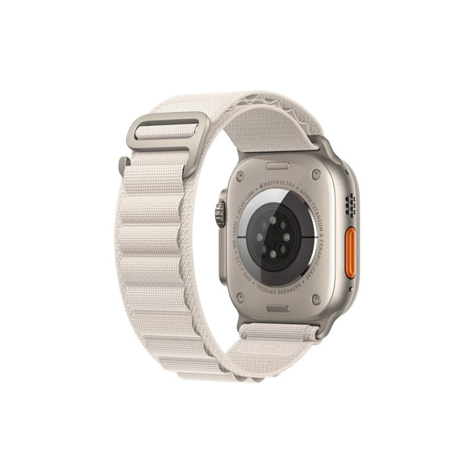 FixPremium - Řemínek Alpine Loop pro Apple Watch (38, 40 a 41mm), starlight