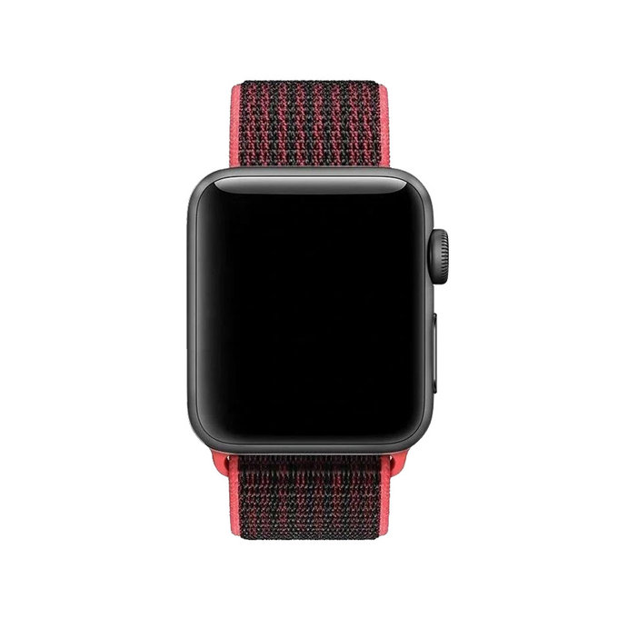 FixPremium - Nylonový Řemínek pro Apple Watch (42, 44, 45 a 49mm), červená