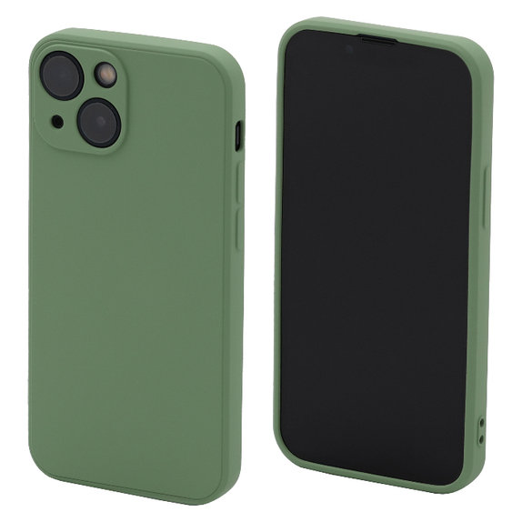 FixPremium - Puzdro Rubber pro iPhone 13 mini, zelená