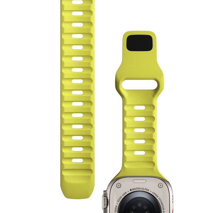 FixPremium - Řemínek Sport Silicone pro Apple Watch (42, 44, 45 a 49mm), tartrazine