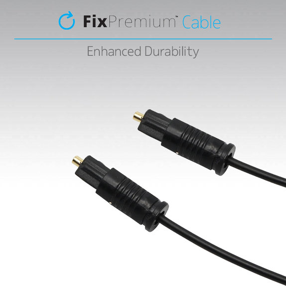 FixPremium - Audio Optický Kabel (2m), černá