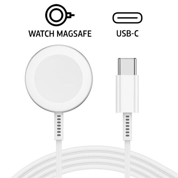 Magnetická rychlonabíječka pro Apple Watch, USB-C, 1 m, plast, bulk