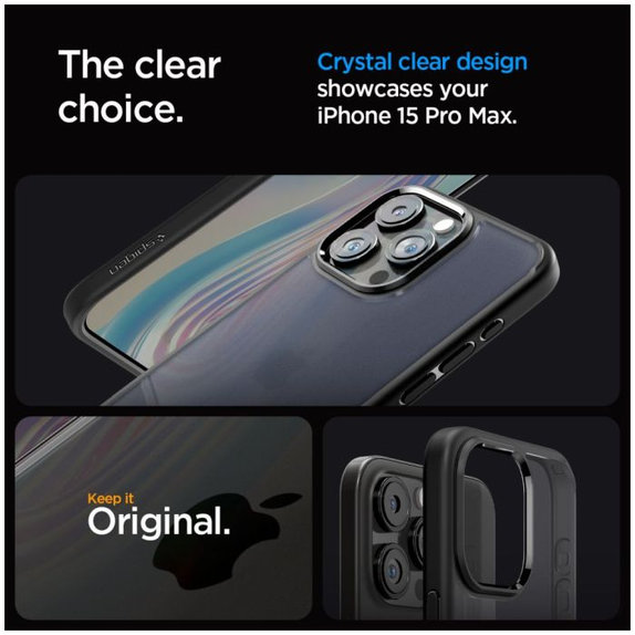 Spigen - Pouzdro Ultra Hybrid pro iPhone 15 Pro Max, frost black