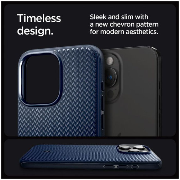 Spigen - Pouzdro Mag Armor s MagSafe pro iPhone 15 Pro Max, Navy Blue