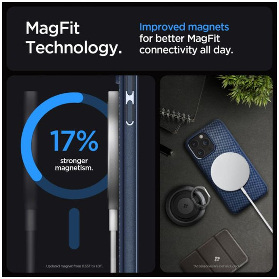 Spigen - Pouzdro Mag Armor s MagSafe pro iPhone 15 Pro Max, Navy Blue