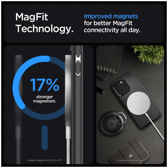 Spigen - Pouzdro Mag Armor s MagSafe pro iPhone 15 Pro, matte black