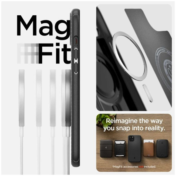 Spigen - Pouzdro Mag Armor s MagSafe pro iPhone 15, matte black