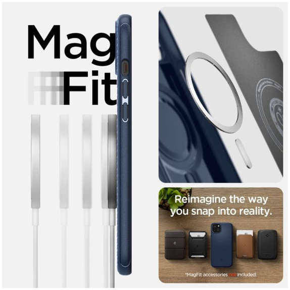 Spigen - Pouzdro Mag Armor s MagSafe pro iPhone 15, navy blue