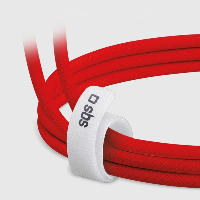 SBS - Kabel USB-C/USB-C, 60W, PD, 1.5m, červená