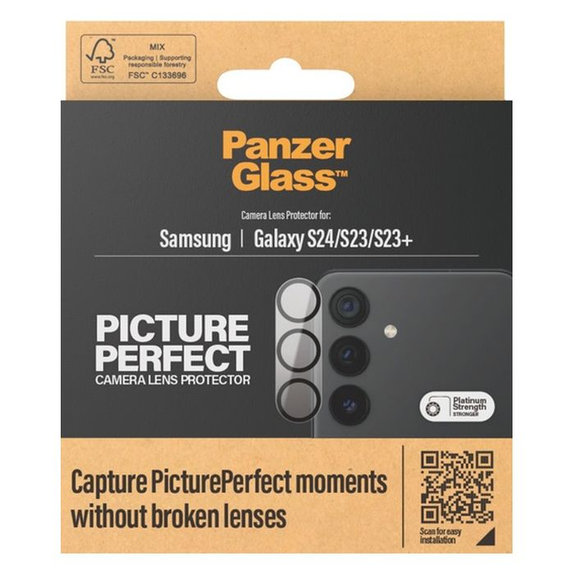 PanzerGlass - Ochranný Kryt Objektivu Fotoaparátu PicturePerfect pro Samsung Galaxy S23, 23+ a 24, černá