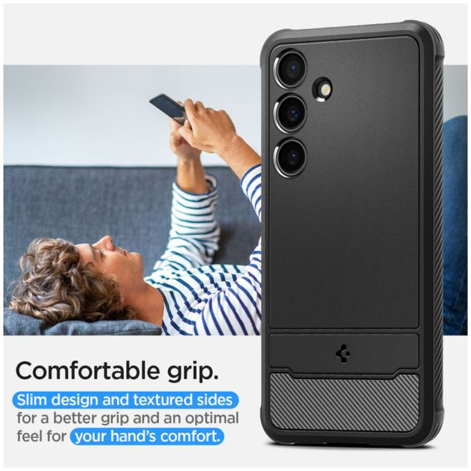 Spigen - Pouzdro Rugged Armor pro Samsung Galaxy S24, Matte Black
