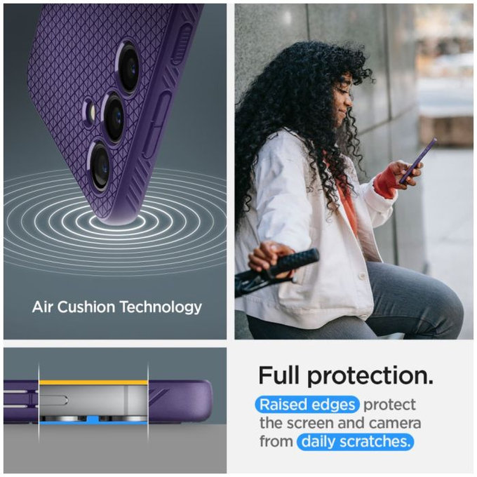 Spigen - Pouzdro Liquid Air pro Samsung Galaxy S24, Deep Purple