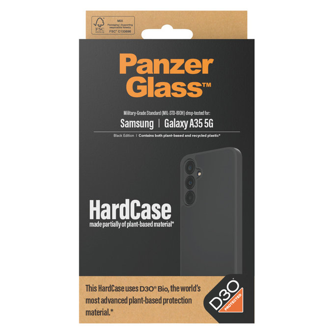 Pouzdro HardCase D3O pro Samsung Galaxy A35 5G, Černá, PanzerGlass
