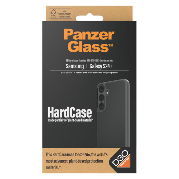 Pouzdro HardCase D3O pro Samsung Galaxy S24+, Černá, PanzerGlass