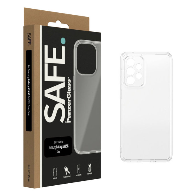 Pouzdro TPU pro Samsung Galaxy A33 5G, Transparentní, SAFE by PanzerGlass
