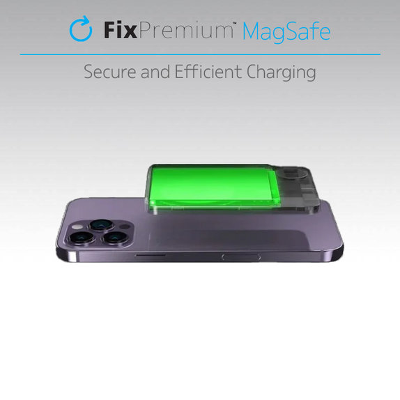 FixPremium - MagSafe PowerBank s LCD 5000mAh, zelená