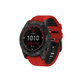 FixPremium - Dvoubarevný silikonový řemínek pro Garmin (QuickFit 22 mm), červený