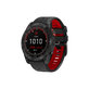 FixPremium - Dvoubarevný silikonový řemínek pro Garmin (QuickFit 26 mm), černý