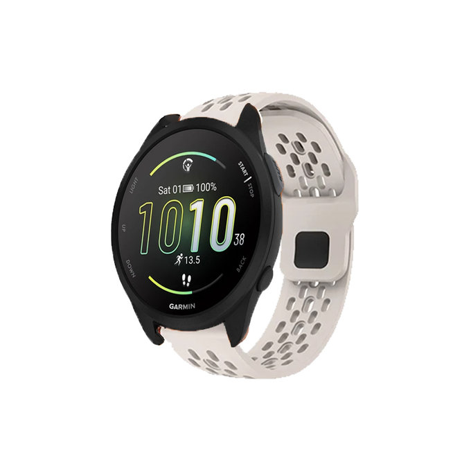 FixPremium - Univerzální silikonový řemínek pro Garmin (22 mm), bílý