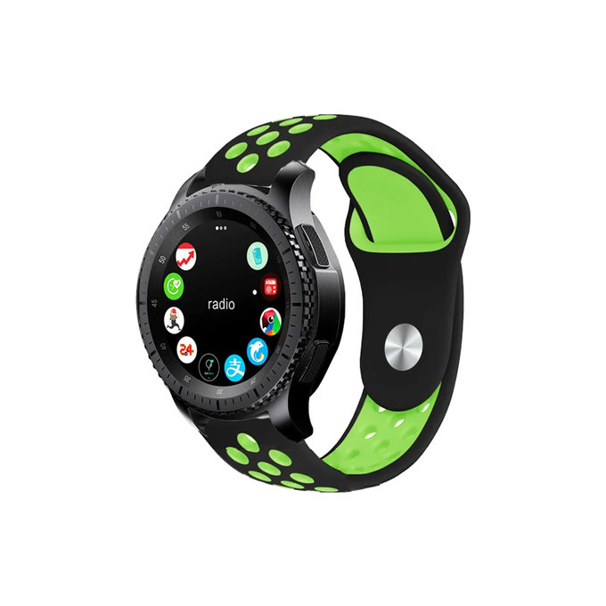 FixPremium - Silikonový sportovní řemínek pro Garmin (20 mm), černý