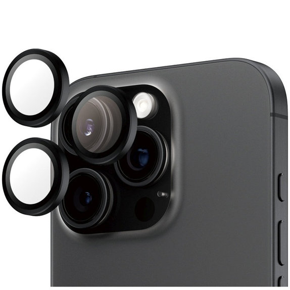 Ochranný kryt objektivu Hoops pro iPhone 16 Pro Max/16 Pro, Černá, PanzerGlass