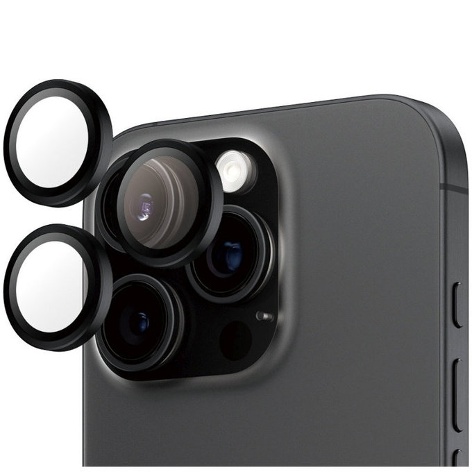 Ochranný kryt objektivu Hoops pro iPhone 16 Pro Max/16 Pro, Černá, PanzerGlass