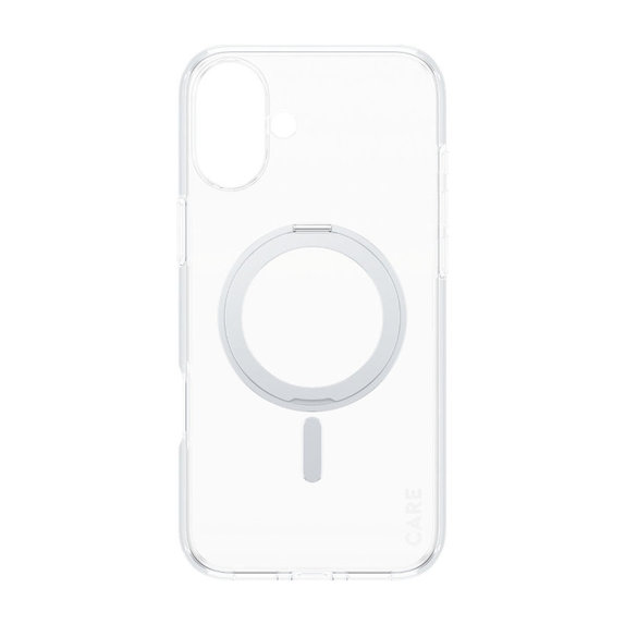 Pouzdro Kickstand s MagSafe pro iPhone 16 Plus, Stříbrná, CARE