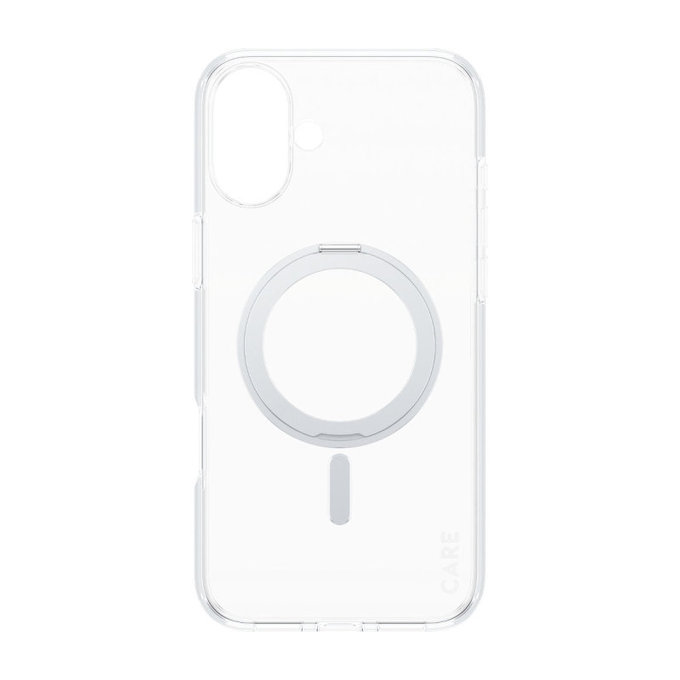 Pouzdro Kickstand s MagSafe pro iPhone 16 Plus, Stříbrná, CARE