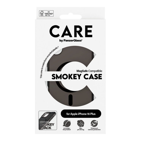 Pouzdro Smokey s MagSafe pro iPhone 16 Plus, Černá, CARE