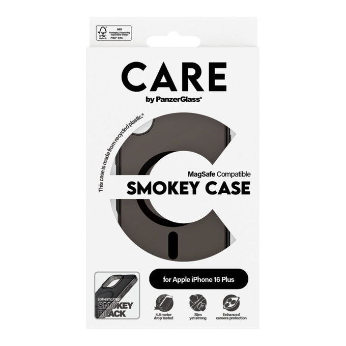 Pouzdro Smokey s MagSafe pro iPhone 16 Plus, Černá, CARE