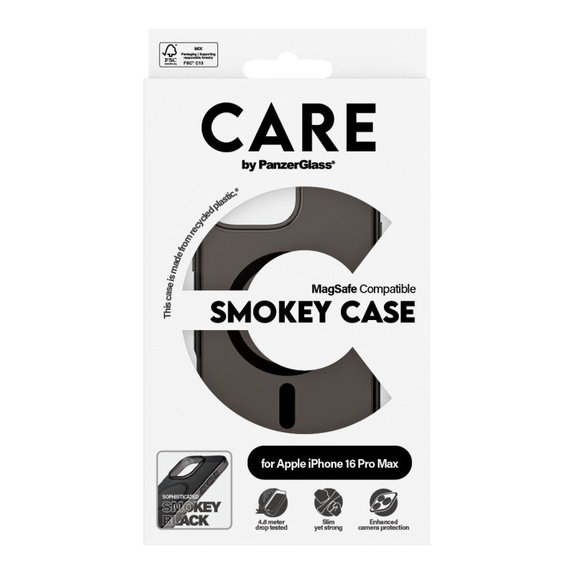 Pouzdro Smokey s MagSafe pro iPhone 16 Pro Max, Černá, CARE