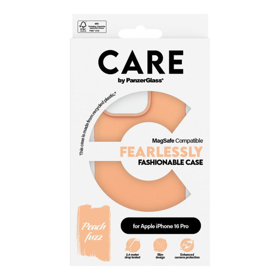 Pouzdro Fearlessly s MagSafe pro iPhone 16 Pro, Peachy, CARE