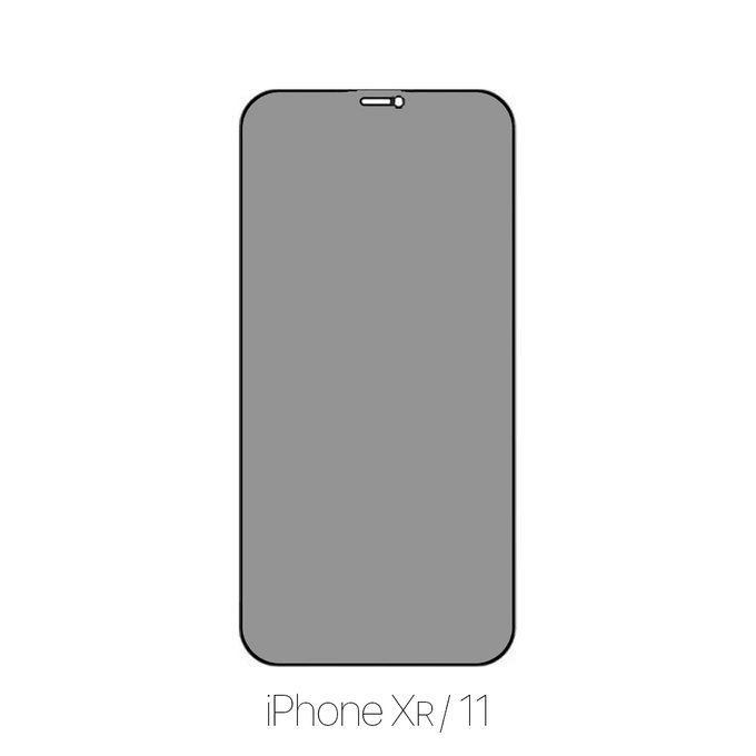 FixPremium Privacy Anti-Spy Glass - Tvrzené sklo pro iPhone XR a 11