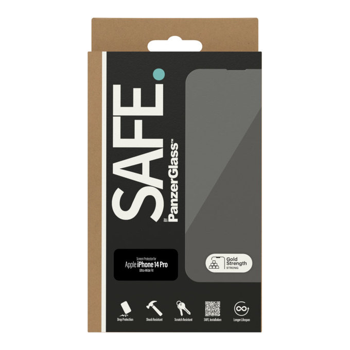 Tvrzené sklo Case Friendly UWF pro iPhone 14 Pro, Černá, SAFE