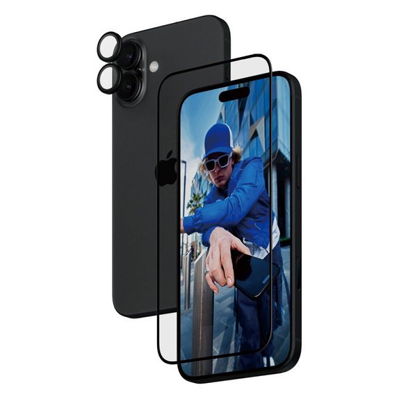 Bundle Hoops + Tvrzené sklo UWF pro iPhone 16 Plus, PanzerGlass