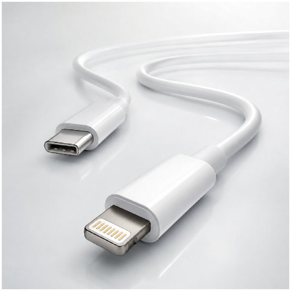 FixPremium - Kabel Lightning/USB-C, 1.5m, bílá