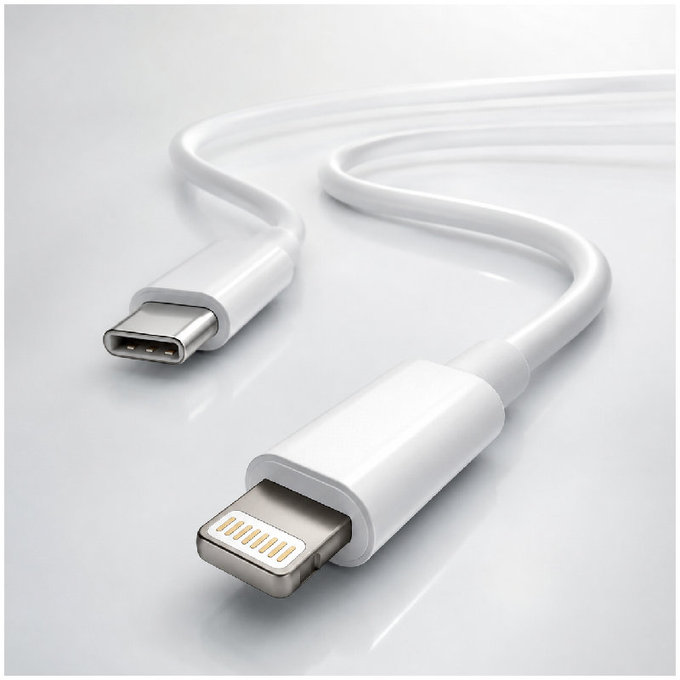 FixPremium - Kabel Lightning/USB-C, 1.5m, bílá