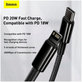 Baseus - Kabel Lightning/USB-C, 1.5m, černá