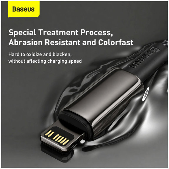 Baseus - Kabel Lightning/USB-C, 1.5m, černá