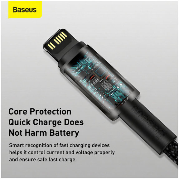 Baseus - Kabel Lightning/USB-C, 1.5m, černá