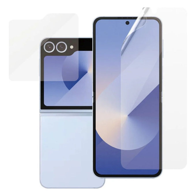 Ochranná fólie UWF a tvrzené sklo pro Samsung Z Flip6, Čirá, PanzerGlass