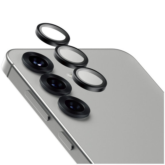 Ochranný kryt objektivu Hoops Ceramic pro Samsung S25, Černá, PanzerGlass