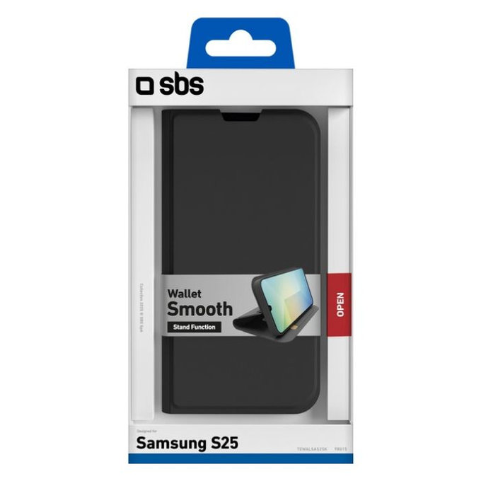 SBS - Pouzdro Book Wallet Smooth pro Samsung Galaxy S25, černá